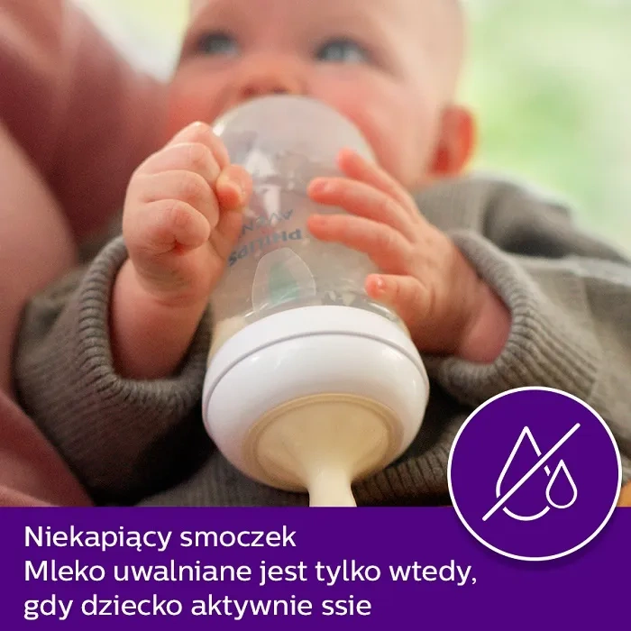 PHILIPS AVENT Natural Response - butelka z nakładką antykolkową AirFree 125 ml | 0 m+