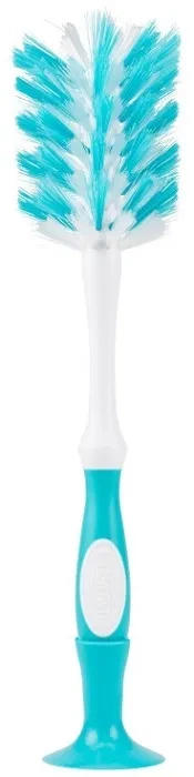 DR BROWN'S - szczotka Lux do butelek, smoczków i systemu antykolkowego z przyssawką | Niebieska