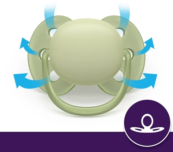 PHILIPS AVENT Ultra Soft - smoczek ortodontyczny 2 szt. | 0-6 m