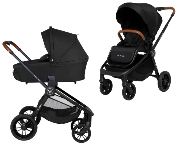 MUUVO Quick - wózek wielofunkcyjny, zestaw 2w1 z gondolą standard | Onyx Black
