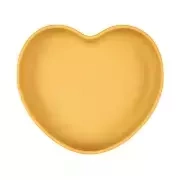 CANPOL BABIES - silikonowy talerz z przyssawką SERCE | Żółty