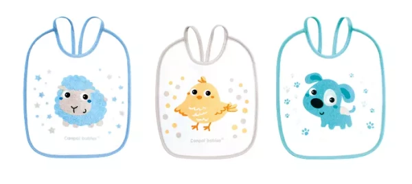 CANPOL BABIES -zestaw śliniaków nieprzemakalnych z frotte BUNNY & COMPANY | 3szt.