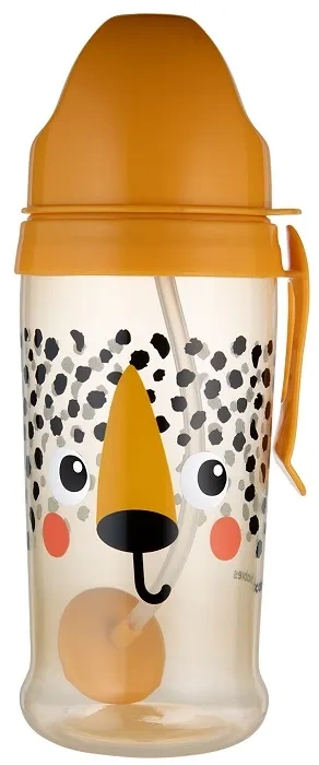 CANPOL BABIES BabiesBoo - bidon niekapek z rurką i odważnikiem 350 ml | Gepard
