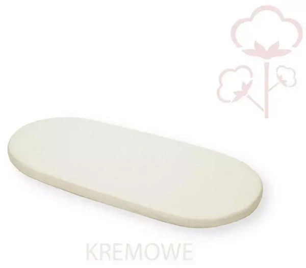YOONCO - bawełniane prześcieradło do wózka 75 x 35 cm | Kremowe