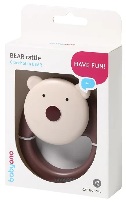 BABYONO Bear - grzechotka dla dziecka