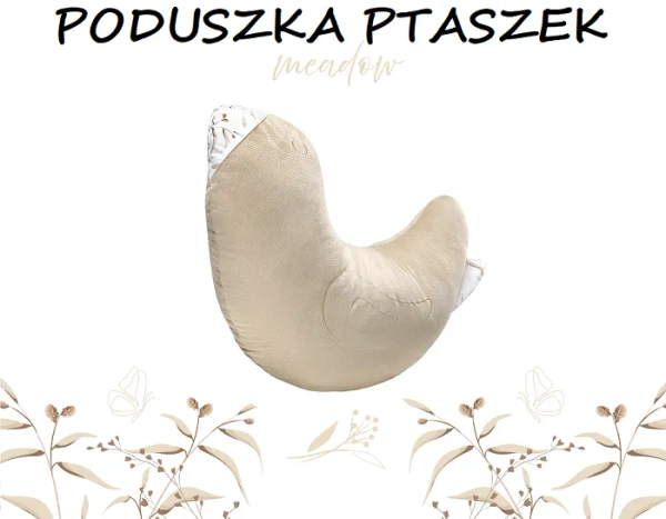 YOONCO - poduszka wielofunkcyjna duża Ptaszek | Meadow Velvet