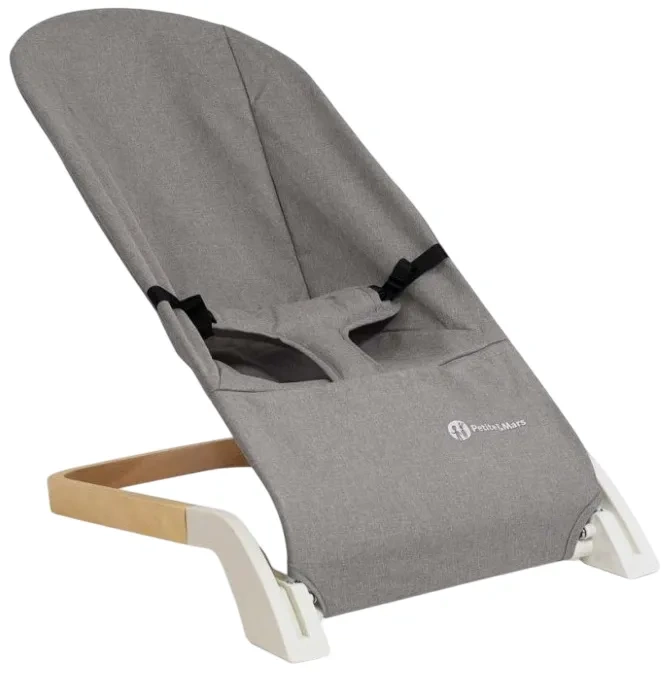 PETITE & MARS Calmy - leżaczek z funkcją kołysania | Grey