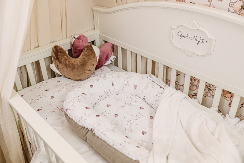 YOONCO - dwustronna pościel bawełniana do łóżeczka 135x100 cm | Forest