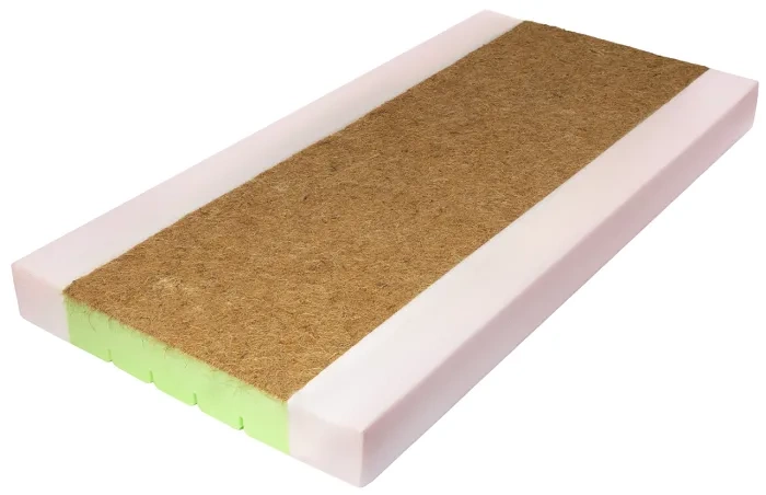 YOONCO - łóżeczko drewniane Iwi z szufladą i barierką + materac Nature | Białe-Buk