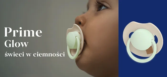 LOVI Prime Glow - 2 x smoczek silikonowy dynamiczny 18 m+ | Ivory/Blush