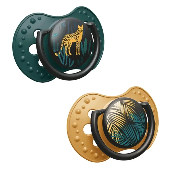 LOVI - smoczek silikonowy dynamiczny  JUNGLE BOY 2 szt. | 18 m+