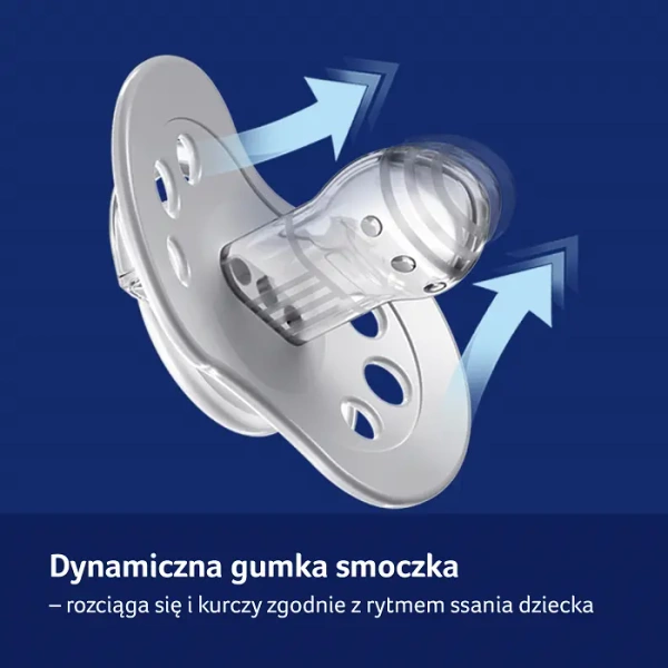 LOVI - smoczek silikonowy dynamiczny  NIGHT&DAY GIRL 2 szt. | 6-18 m