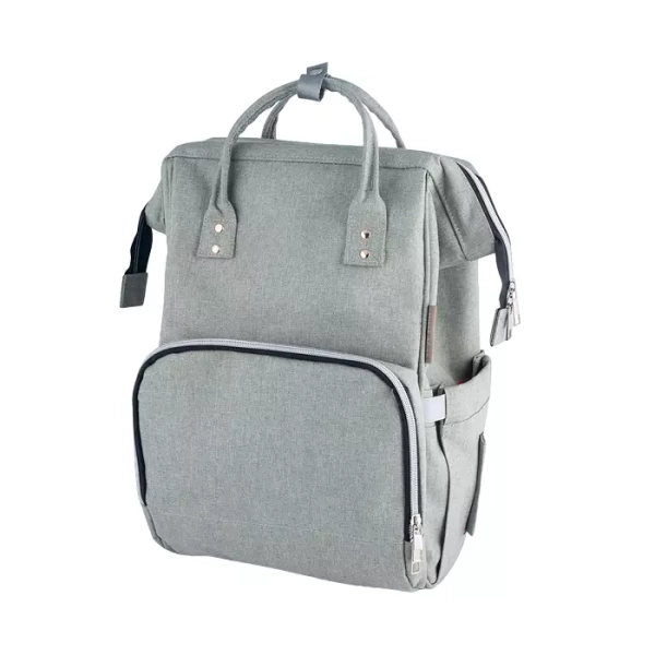 CANPOL BABIES - plecak dla mamy z funkcją przypięcia do wózka | szary