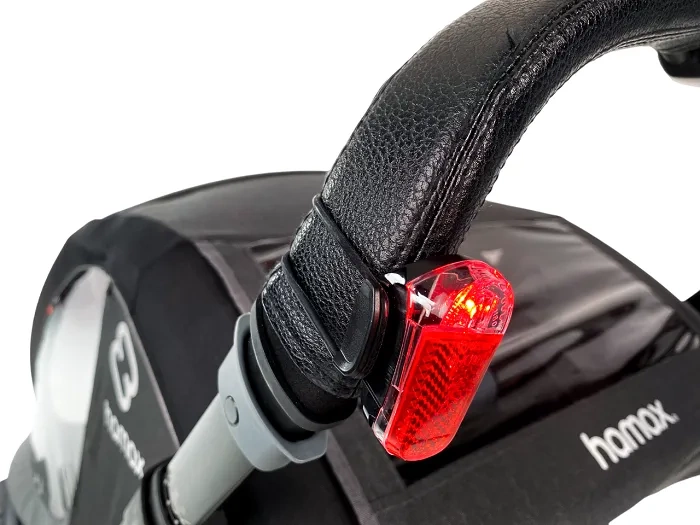 HAMAX Cocoon One - jednoosobowa przyczepka rowerowa z zestawem do biegania | Grey/Black