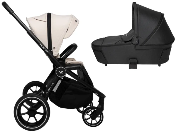 MUUVO Quick 4.0 - wózek wielofunkcyjny, zestaw 2w1 z gondolą 3.0 | Desert Sand + Jet Black