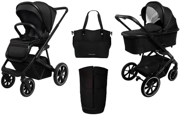 MUUVO Slick 2.0 - wózek wielofunkcyjny, zestaw 2w1 | Classic Black