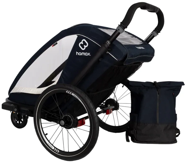 HAMAX Breeze - dwuosobowa przyczepka rowerowa | Navy/Cream