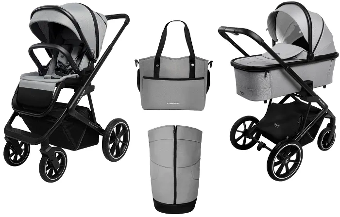 MUUVO Slick 2.0 - wózek wielofunkcyjny, zestaw 2w1 | Light Grey