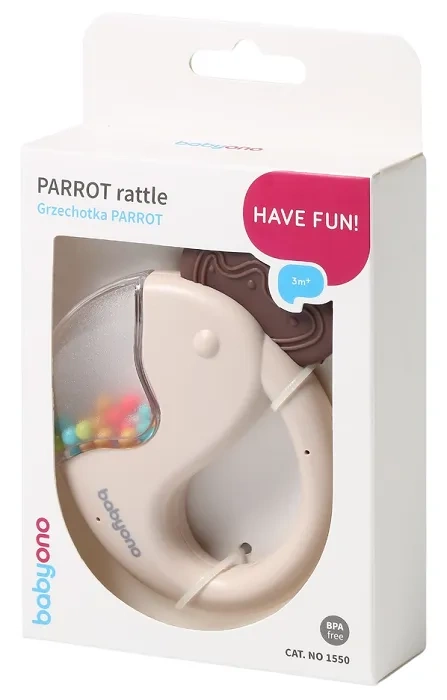 BABYONO Parrot - grzechotka dla dziecka