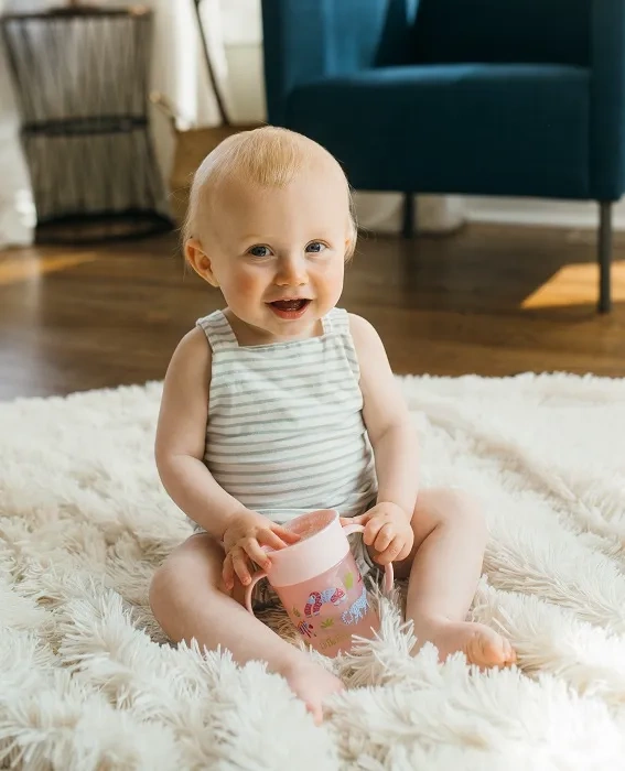 DR BROWN'S Cheers 360° - kubek "picie jak ze szklanki" 200 ml, 6 m+ | Różowy