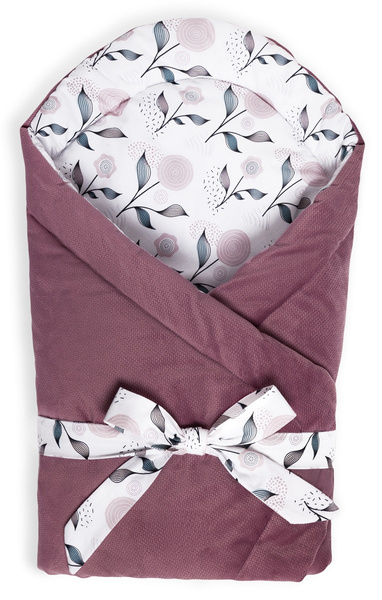 YOONCO - rożek niemowlęcy z kokardą 75x75 cm | Flower