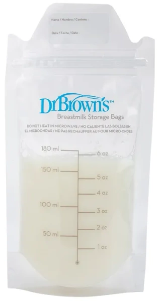 DR BROWN'S - woreczki do przechowywania pokarmu 180 ml | 25 szt.