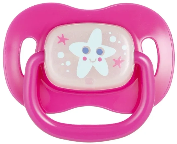 CANPOL BABIES Love & Sea - smoczek uspokajający silikon 18 m+ okrągły | różowy