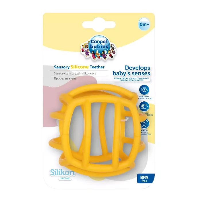 CANPOL BABIES - sensoryczny gryzak silikonowy dla niemowląt | PIŁKA