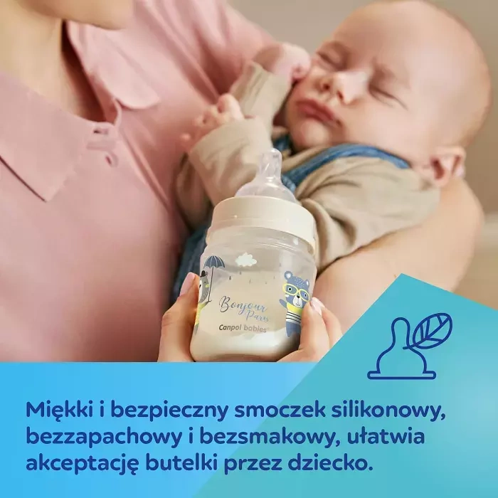 CANPOL BABIES - butelka szeroka antykolkowa 240 ml PP EasyStart | BONJOUR PARIS