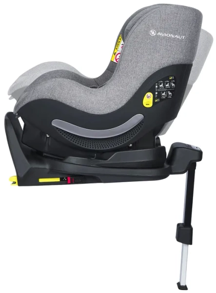 AVIONAUT Aerofix Airflow - fotelik samochodowy 0-18,5 kg + obrotowa baza IQ Orbit | Grey