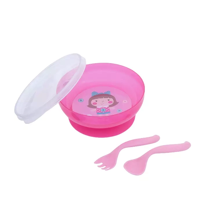 CANPOL BABIES - miska z pokrywką i sztućcami 350ml | TOYS