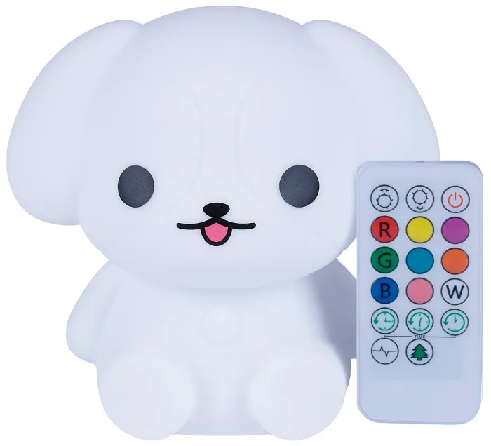 MESMED Świetlaczki - lampka silikonowa z pilotem | Piesełek