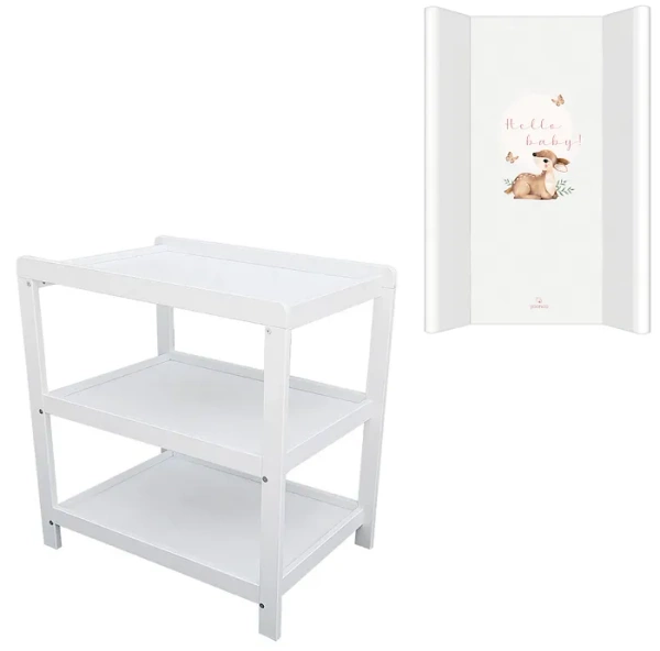 YOONCO - półkoprzewijak biały + przewijak profilowany miękki | Sarenka Hello Baby