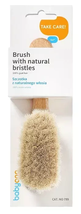 BABYONO - szczotka z naturalnego włosia | miękka
