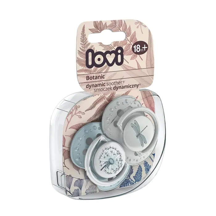 LOVI smoczek silikonowy dynamiczny BOTANIC BOY 2 szt. | 18m+