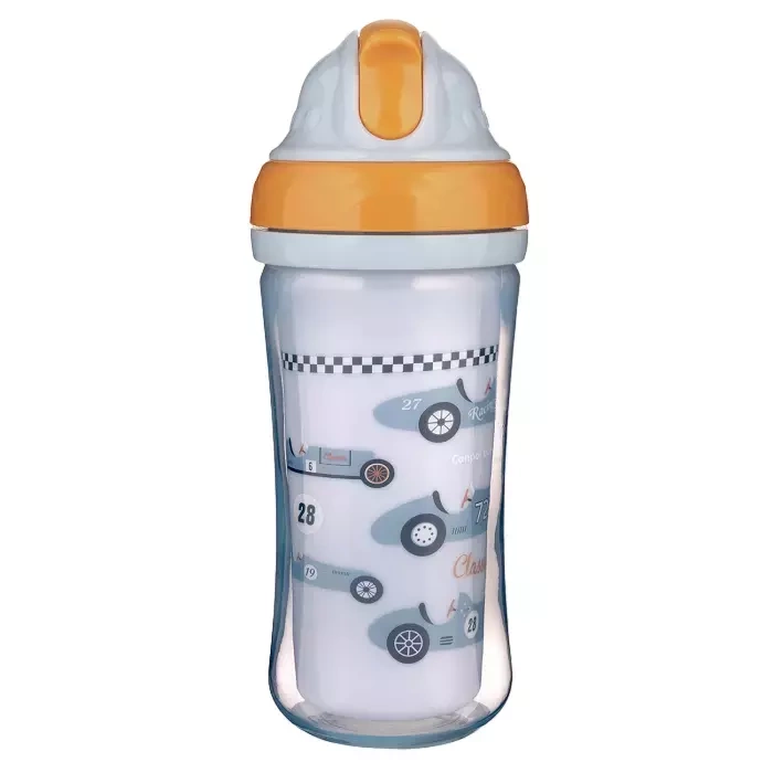 CANPOL BABIES - bidon ze składaną rurką silikonową 260ml | Samochody