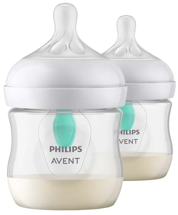 PHILIPS AVENT Natural Response - 2 butelki z nakładką antykolkową AirFree 125 ml | 0 m+