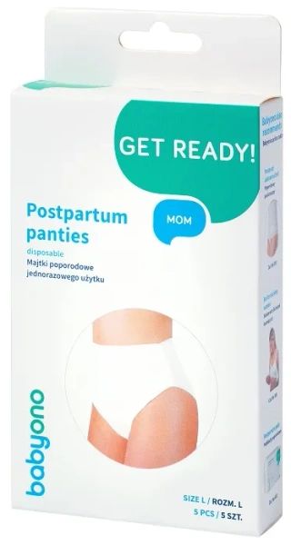 BABYONO - jednorazowe majtki poporodowe 5 szt. | L