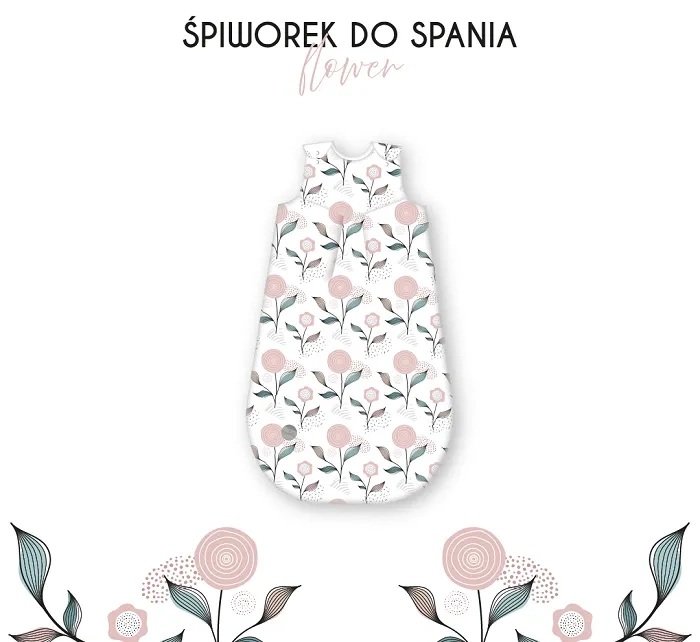 YOONCO - całoroczny śpiworek do spania dla niemowlaka | Flower