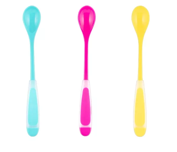 CANPOL BABIES - łyżeczka miękka z długim uchwytem | różowa