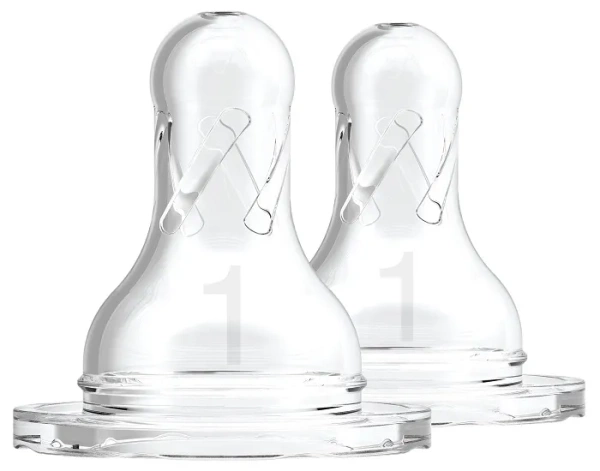 DR BROWN'S - 2 x smoczek standard do wąskiej butelki, poziom 1 | 0-3 miesiące