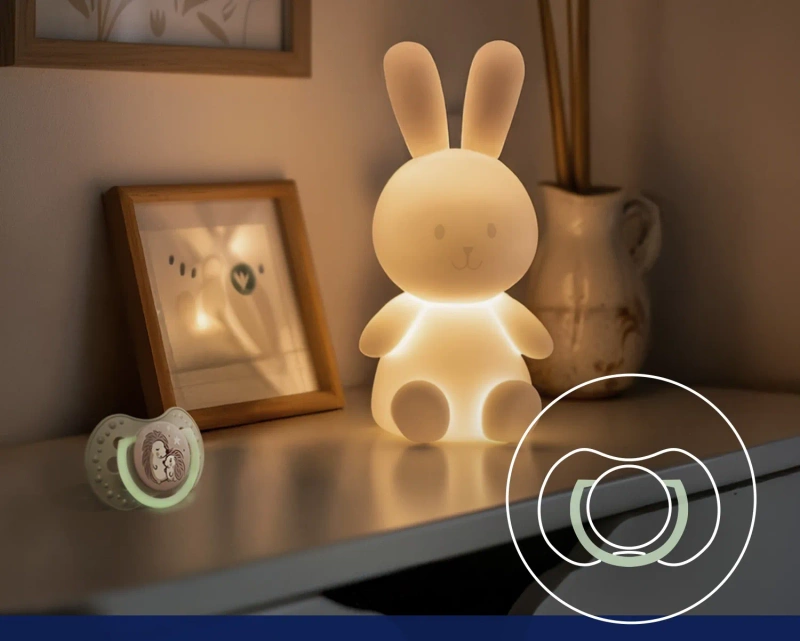 LOVI Night&Day - 2 x smoczek silikonowy dynamiczny 6-18 m | Hedgehog