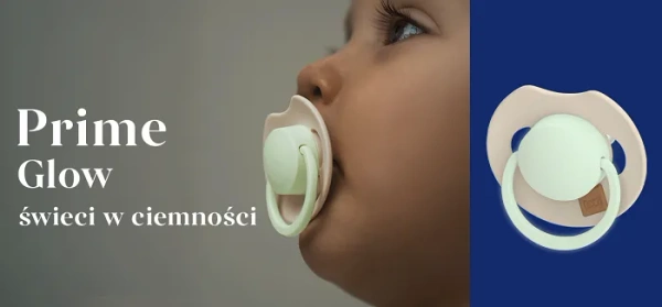 LOVI Prime Glow - smoczek silikonowy dynamiczny 0-6 m | Blush