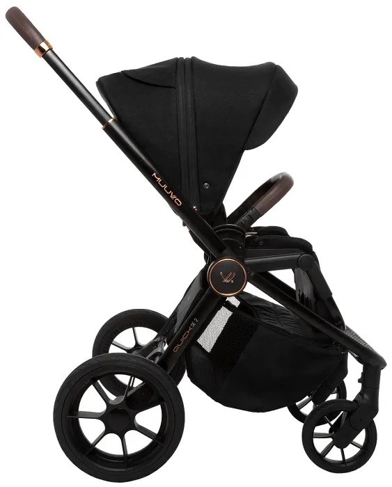 MUUVO Quick SE 2 - wózek wielofunkcyjny, zestaw 2w1 z gondolą Quick 3.0 | Sunset Black + Azure Blue (+ ADAPTERY)