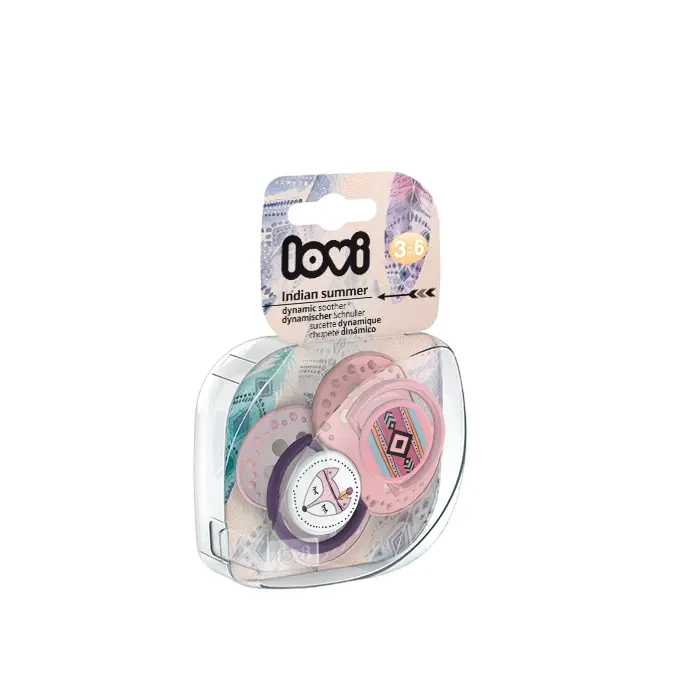 LOVI - smoczek silikonowy dynamiczny INDIAN SUMMER GIRL 2 szt. | 3-6 m