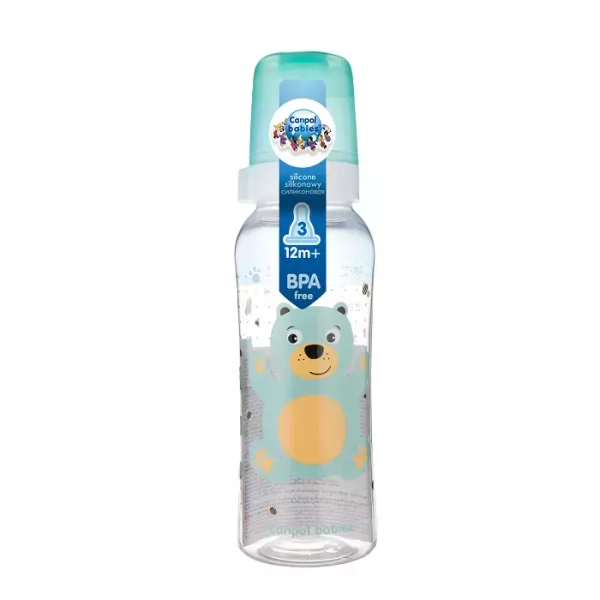CANPOL BABIES - butelka wąska 250 ml | CUTE ANIMALS