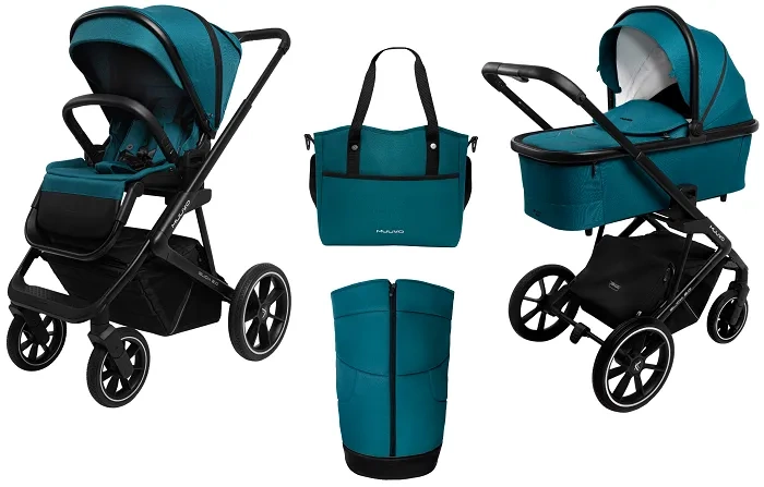 MUUVO Slick 2.0 - wózek wielofunkcyjny, zestaw 2w1 | Tropical Green (+ ADAPTERY)