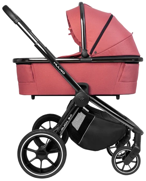 MUUVO Quick 3.0 Black Chrome - gondola XL do wózka | Pure Pink