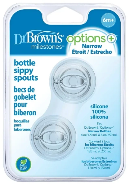 DR BROWN'S - ustnik silikonowy "niekapek" do wąskiej butelki standard | 2 szt.