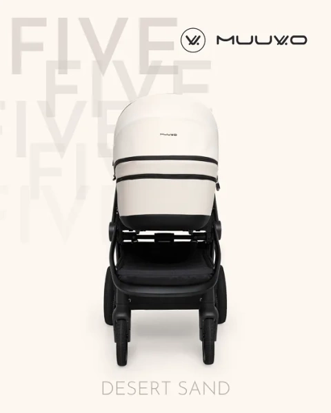 MUUVO Five - wózek wielofunkcyjny, zestaw 2w1 | Desert Sand